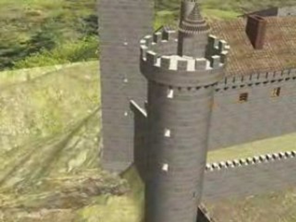 Promenade virtuelle autour du Chateau de Rochebaron en 3D