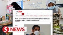 Education Ministry to extend contracts of over 2,600 teachers