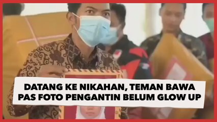 Datang ke Nikahan, Temannya Ini Bawa Pas Foto Pengantin saat Belum Glow Up