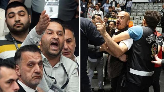Beşiktaş Genel Kurulu'nda ortalık karıştı! Üyeler arasında çıkan arbedeye polis müdahale etti