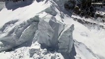 شاهد: انهيار ثلجي في جنوب جبال الألب السويسرية يسفر عن مقتل متسلقين