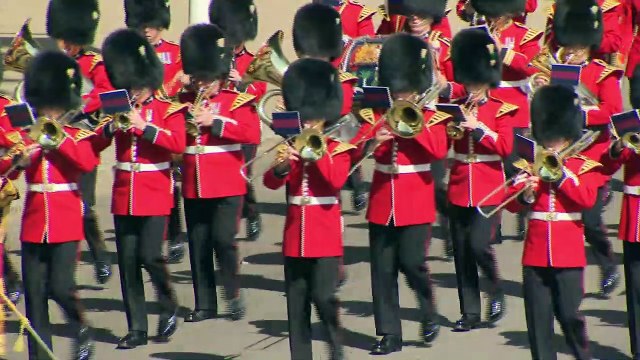 Prince William in Trooping the Colour rehearsal