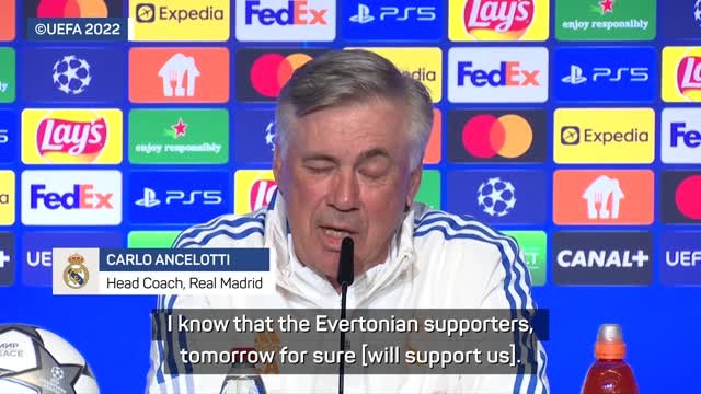 Half of Merseyside wants Madrid - Ancelotti on Everton support
