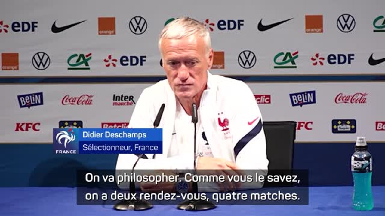 Bleus - Deschamps : "Je n'ai pas toujours trouvé la bonne formule en juin"