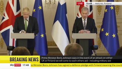 Download Video: Finnish President tells Russia 'You caused this' as he signs security pact with UK