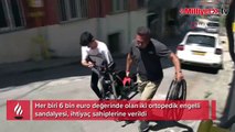 Ortopedi sandalyelerine kavuşan engelli çocukların büyük sevinci