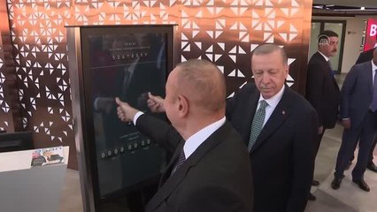 Cumhurbaşkanı Erdoğan, Bakü'de iki merkezin açılışını yaptı