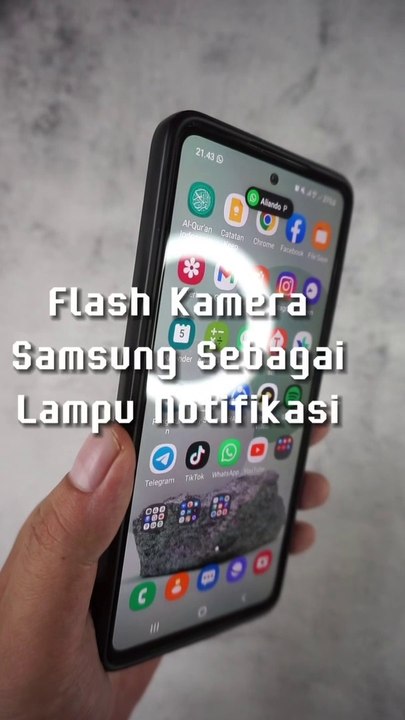 LED notifikasi hp samsung dari lampu flash light