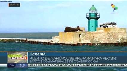 Puerto de Mariúpol se prepara para recibir barcos con materiales de construcción