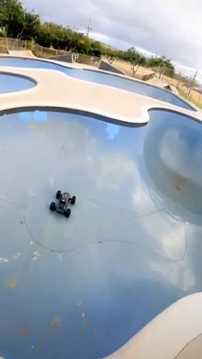 RC Car Pool Flip Gone Bad