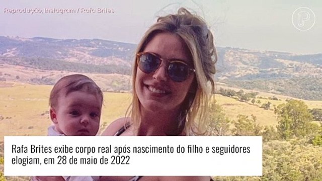 Rafa Brites posa de biquíni e exibe corpo três meses após parto do segundo filho, Leon