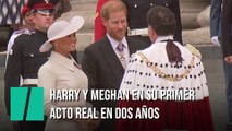 Meghan y Harry asisten a su primer acto público con la familia real después de dos años