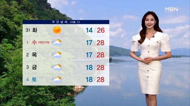 [종합뉴스 날씨]월요일 전국 비 조금…더위 주춤, 서울 한낮 25도