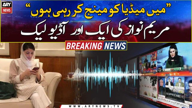 I am managing the media Another alleged audio leaked of Maryam Nawaz