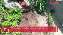 Tekirdağ'da kırmızı akan kanalda inceleme