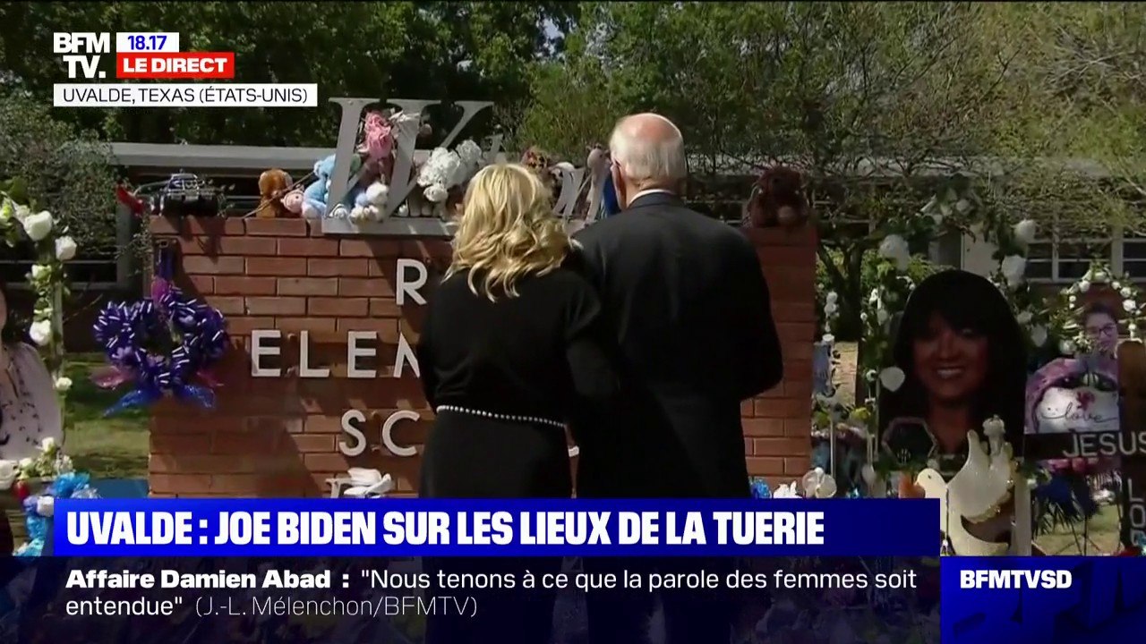 États-Unis: le président américain Joe Biden et la Première dame Jill Biden sur les lieux de la tuerie d'Uvalde