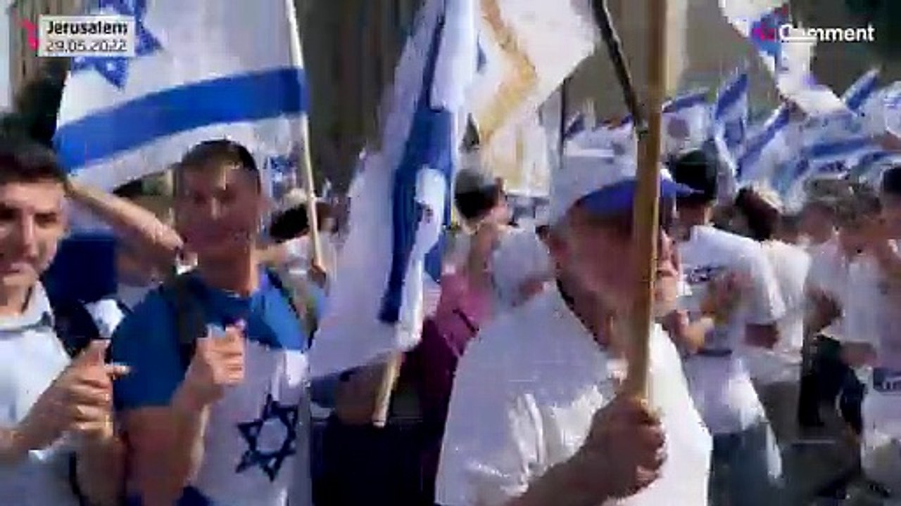 Provokanter Flaggenmarsch am 'Jerusalem-Tag'
