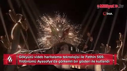 Ayasofya'da İstanbul'un fethine özel gösteri düzenlendi
