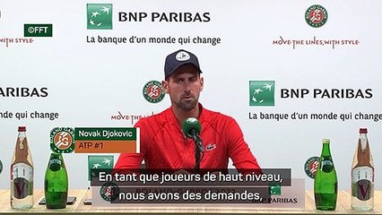 Roland-Garros - "Day" ou "Night" pour Djokovic : "Parfois, nos demandes ne sont pas toujours acceptées"
