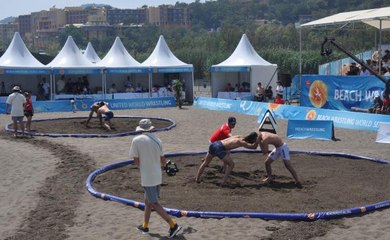 Dünya Plaj Güreşi Şampiyonası 1. Serisi Muğla'da yapıldı