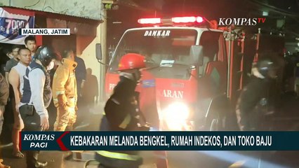 Descargar video: Kebakaran Hanguskan Bengkel Motor, Api Merembet ke Rumah dan Toko Baju!