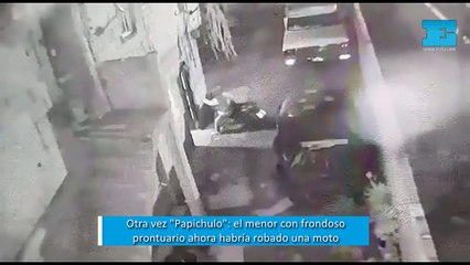 Otra vez Papichulo el menor con frondoso prontuario ahora habría robado una moto