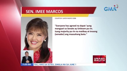 Sen. Marcos: Bagong Senate President, dapat manggaling sa UniTeam | UB
