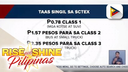 Taas-singil sa SCTEX , ipatutupad simula June 1