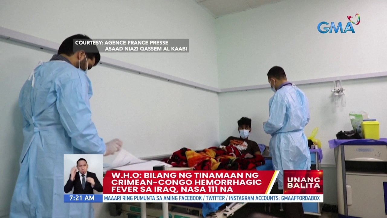 WHO: Bilang ng tinamaan ng Crimean-Congo hemorrhagic fever sa Iraq, nasa 111 na | UB