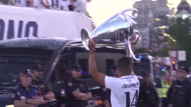 Real Madrid celebrate Champions League victory