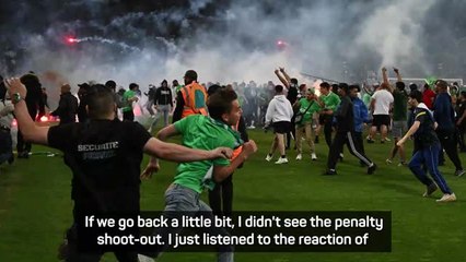Auxerre coach hit by tear gas in Saint-Etienne relegation riot