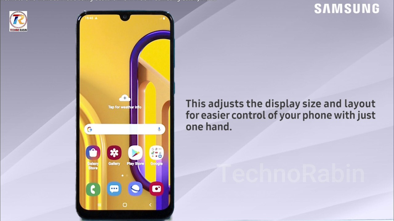 How to Activate One-Handed Mode using Gesture in SM-M307F Samsung Galaxy M30s