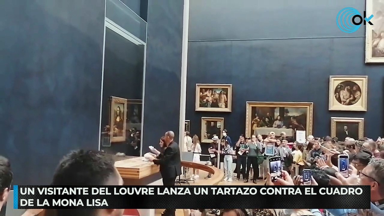Un visitante del Louvre lanza un tartazo contra el cuadro de la Mona Lisa