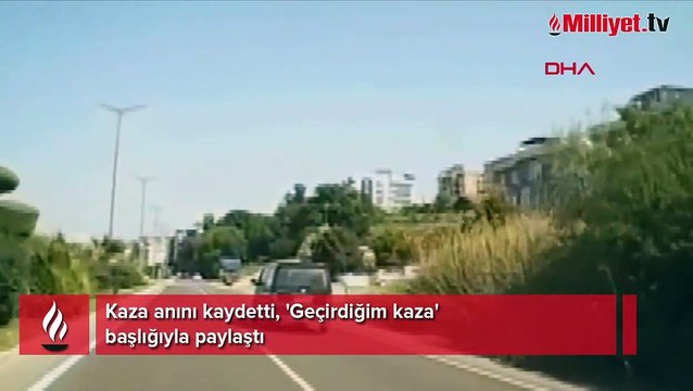 Kaza anını kaydetti, 'Geçirdiğim kaza' başlığıyla paylaştı