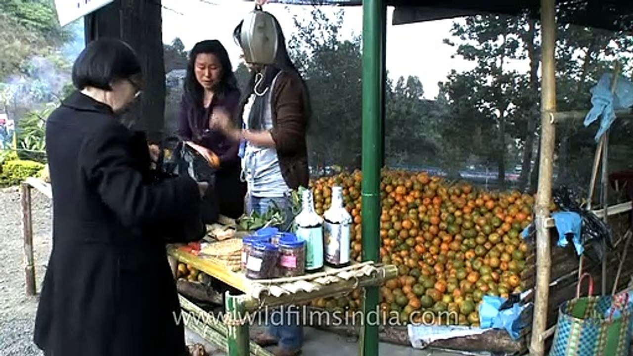 Fruit - vegetable products on display at the Nagaland hornbill festival, Kohima