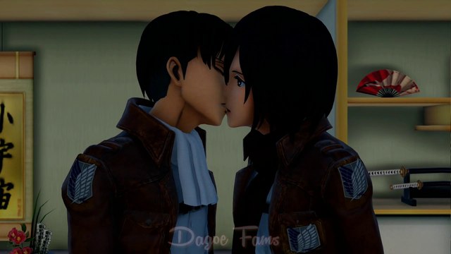 [AOT] Levi kiss Mikasa