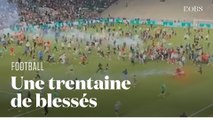 Saint-Etienne :  la pelouse de Geoffroy-Guichard envahie par les supporters de l'ASSE