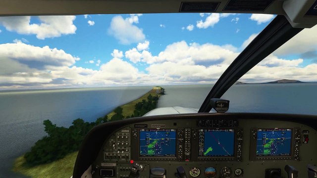 Landing at Totegegie Airport in Gambier Islands, French Polynesia Microsoft Flight Simulator 2020
