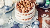 Pavlova de Noël poire chocolat au gingembre torréfié