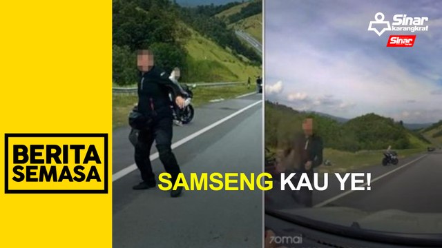 Polis cari penunggang motosikal berlagak samseng