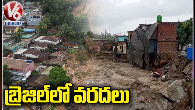 Brazil Rains _ Heavy Rains Bring Floods To Brazil _ 44 Lost Life Due To Heavy Rains _ V6 News