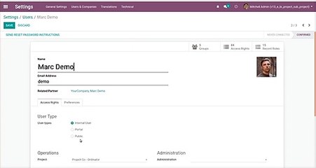 How to manage Sub Project from Parent Projects | Odoo Gold Partner