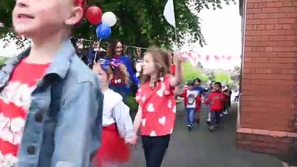 Schools parade in celebration of platinum jubilee