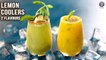 Lemon Coolers - 2 Flavours | Mint Cucumber Cooler | Basil Mango Cooler | Lemon Drinks Recipe | Ruchi