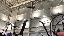 'Fearless circus performer ABSOLUTELY SLAYS the swing-to-swing jump *Training Footage*'