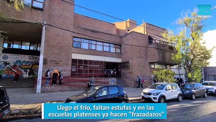 Llego el frío, faltan estufas y en las escuelas platenses ya hacen frazadazos