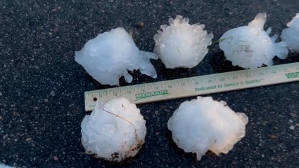 Large hail falls on Nebraska