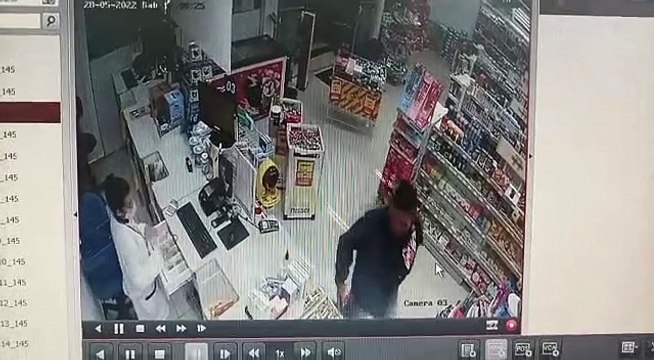 Vídeo mostra ação de ladrões em farmácia na Avenida Carlos Gomes