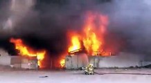 حريق هائل في «سوق الخيام» بالكويت... فيديو