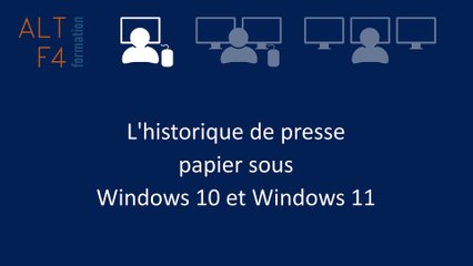 L'historique du presse papier sous Windows 10 et Windows 11
